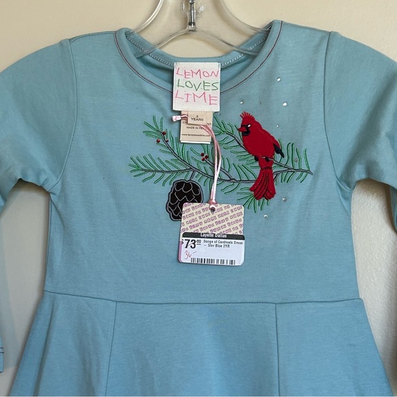 Sz2 Lemon Likes Lime Songs of Cardinals Dress - Picture 2 of 9